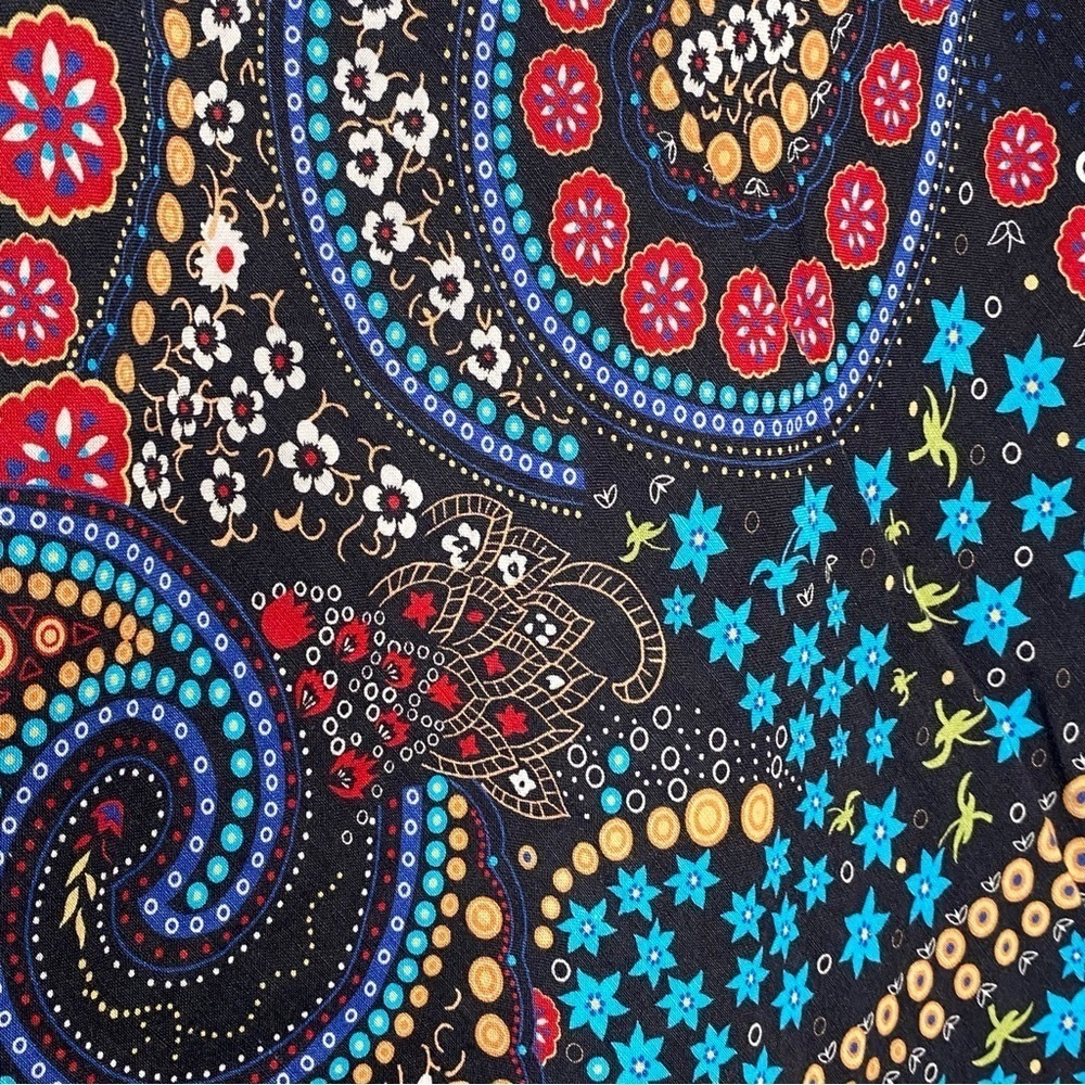 Context Exclusively at Lord & Taylor Floral Paisley Faux Wrap Linen Blend Skirt - Picture 8 of 16
